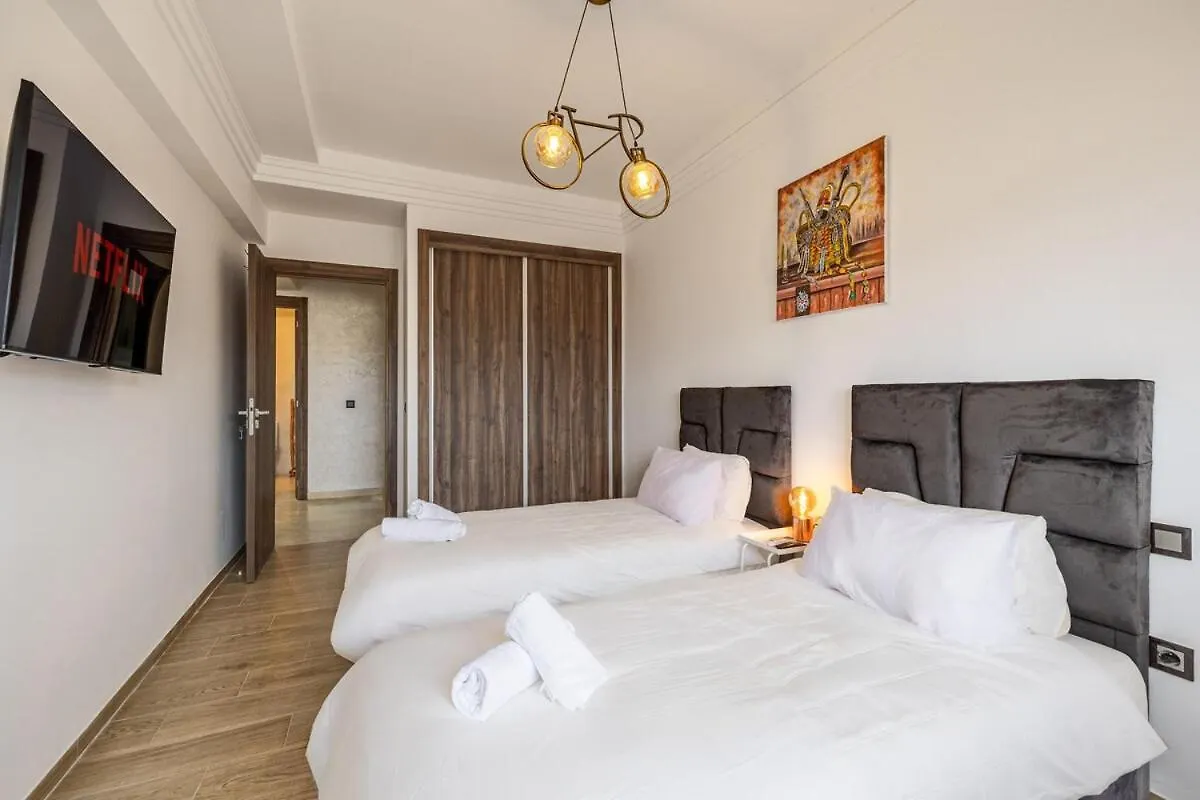 Apartment Ferienwohnung Cozy&Familial Appt-Pool-Free Parking-Optic Fiber Marrakesch