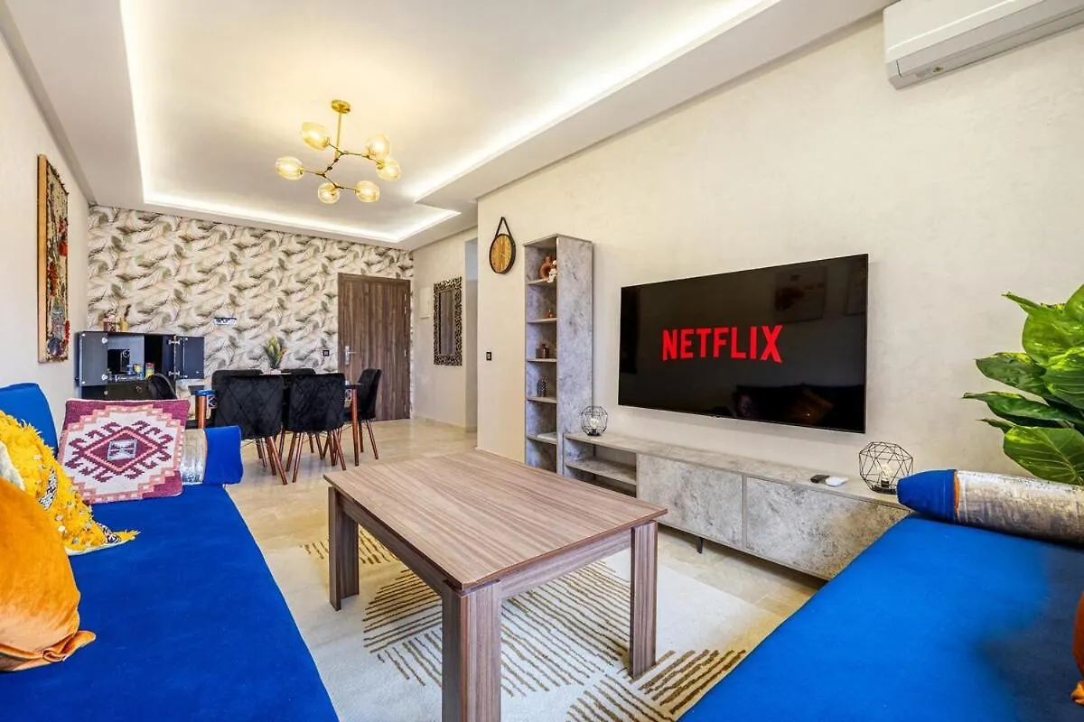 Ferienwohnung Cozy&Familial Appt-Pool-Free Parking-Optic Fiber Marrakesch Apartment